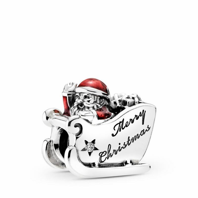 Pandora Australia Sleighing Santa Charm - Sterling Silver | PFSTAI867